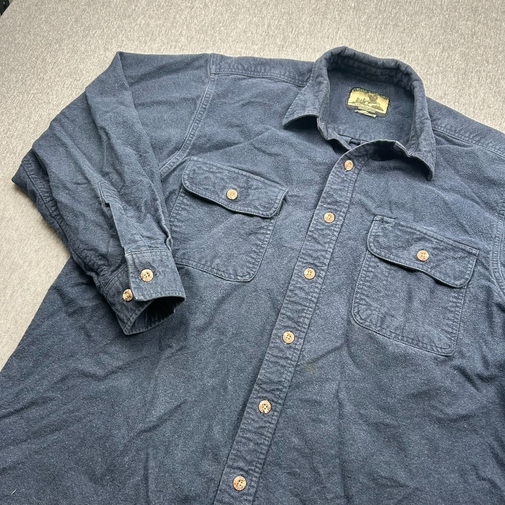 Field‎ and Stream Chamois Button Up Long Sleeve Flannel Shirt Mens Large? Blue